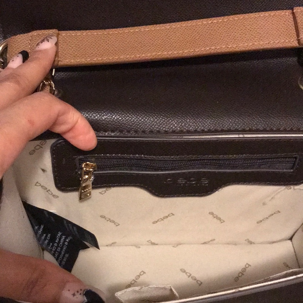 Bebe Black and Gold Chain Shoulder Bag - Picture 13 of 15